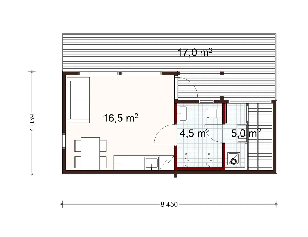 Vinha sauna planritning 1