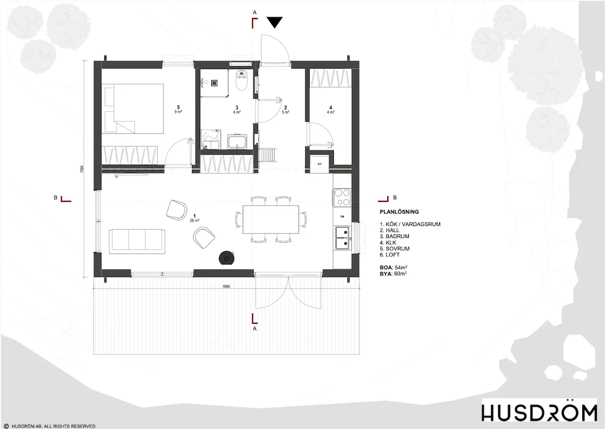 Vinga 60 planritning