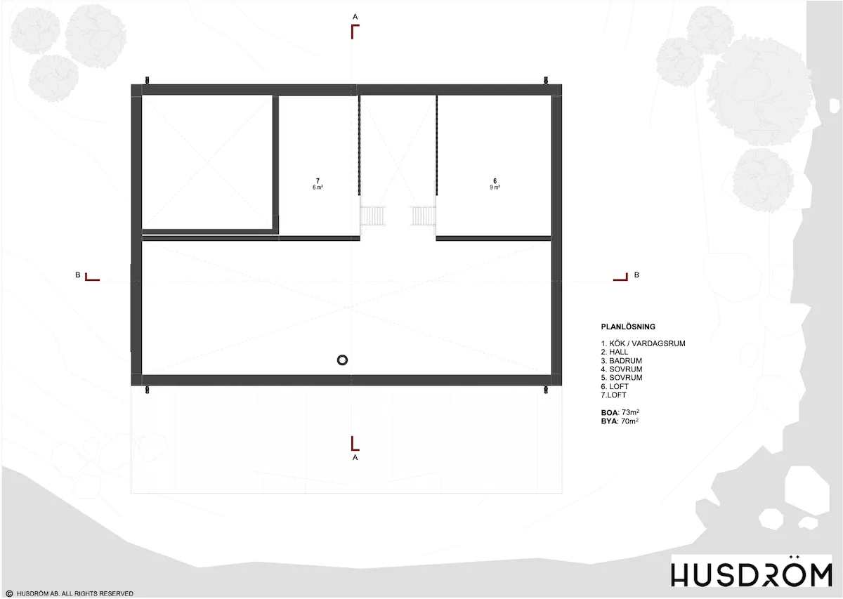 Vinga 70 planritning
