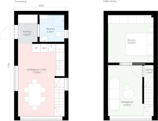 Rak Källarvåning KR1 planritning