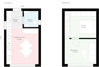 Rak Källarvåning KR1 planritning