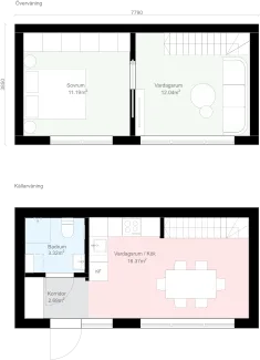 Rak Källarvåning KR2 planritning