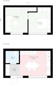 Rak Källarvåning KR2 planritning