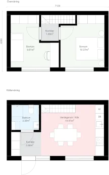 Rak Källarvåning KR2 planritning