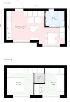 Rak Källarvåning KR2 planritning