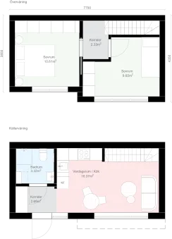 Rak Källarvåning KR2 planritning