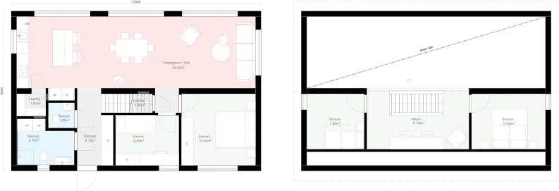Lofthus K2.100 planritning