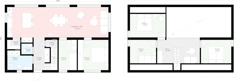 Lofthus K2.100 planritning