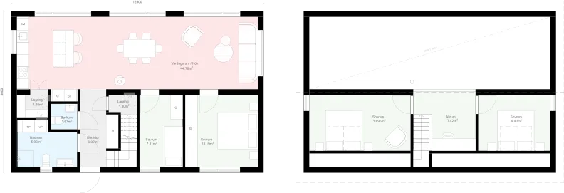Lofthus K2.100 planritning