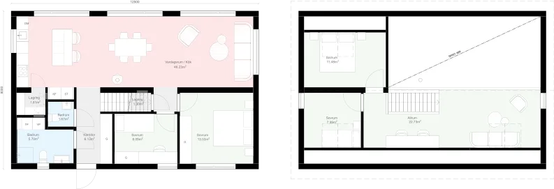 Lofthus K2.100 planritning