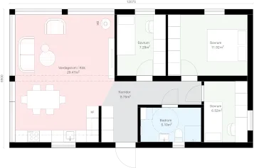 Pulpet 80.3P planritning