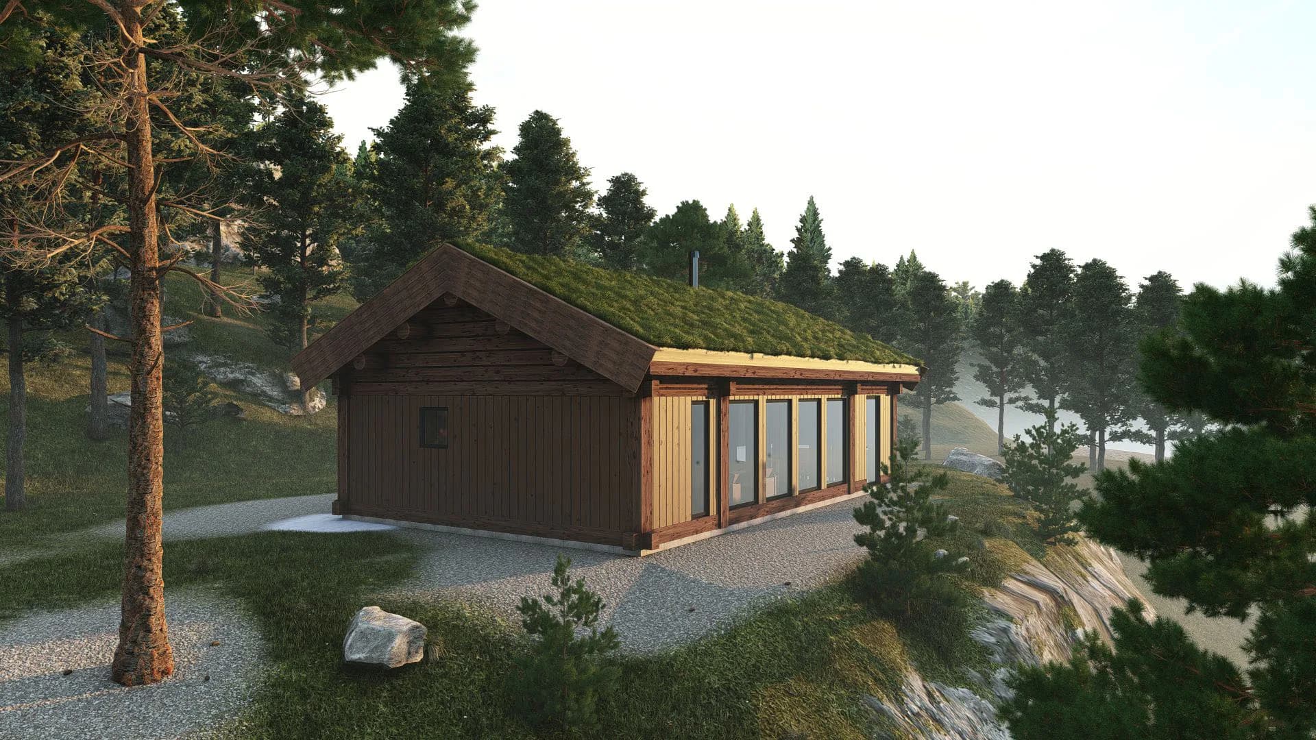Husmodell Sälen vy från sidan