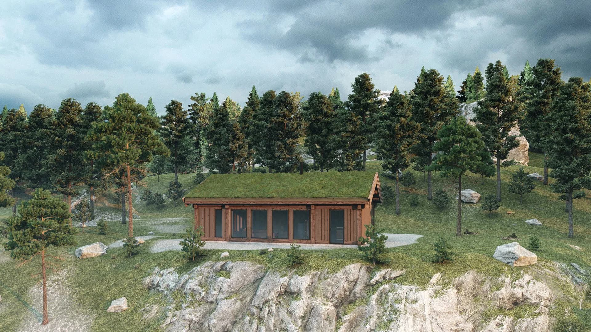 Husmodell Sälen vy framifrån