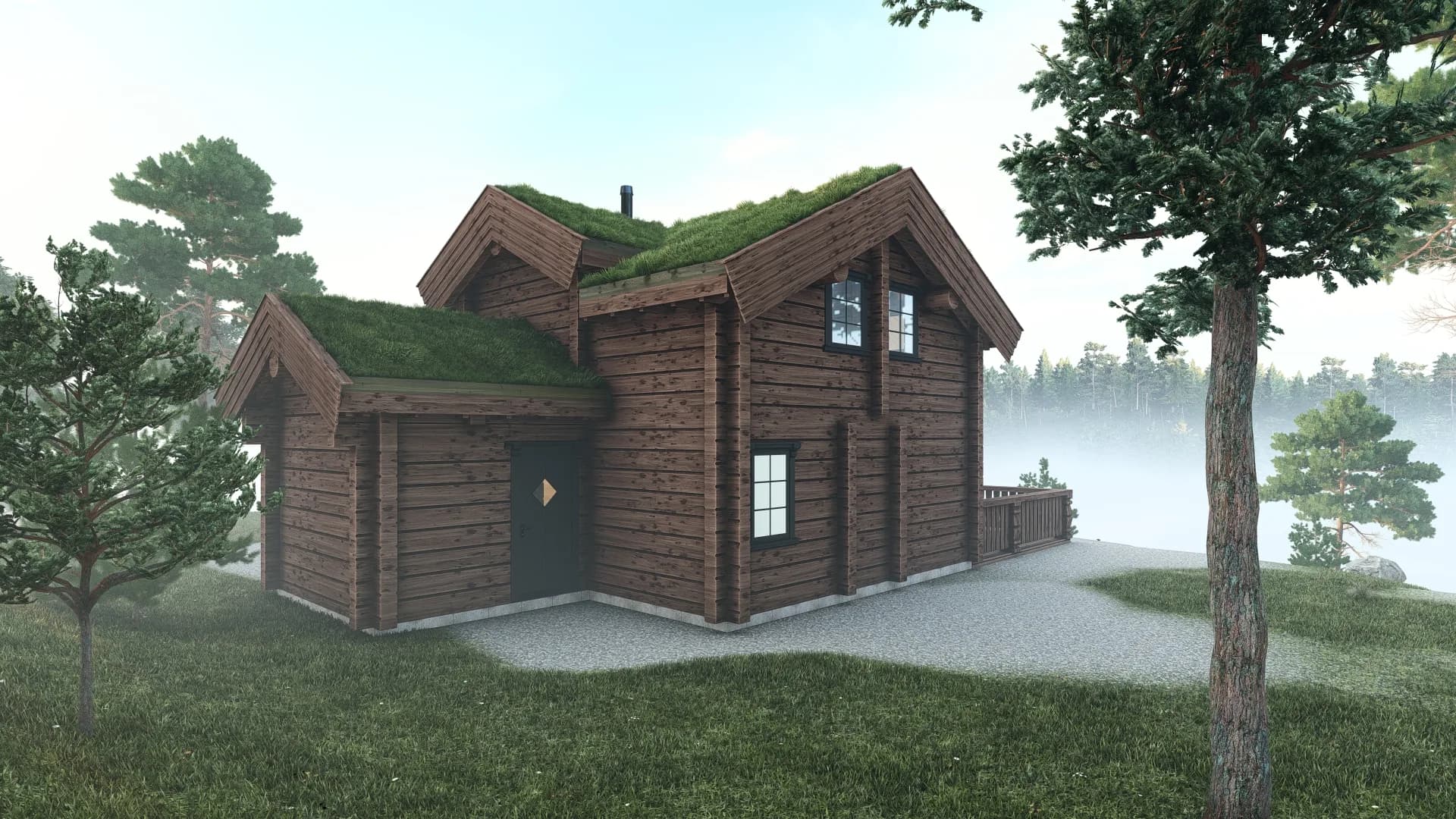 Husmodell Vemdalen vy från entré