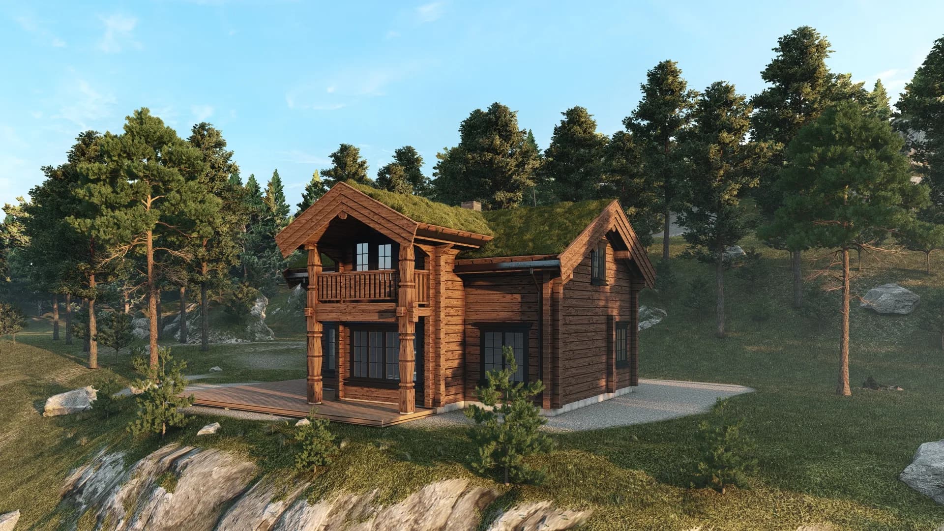Husmodell Vemdalen vy framifrån