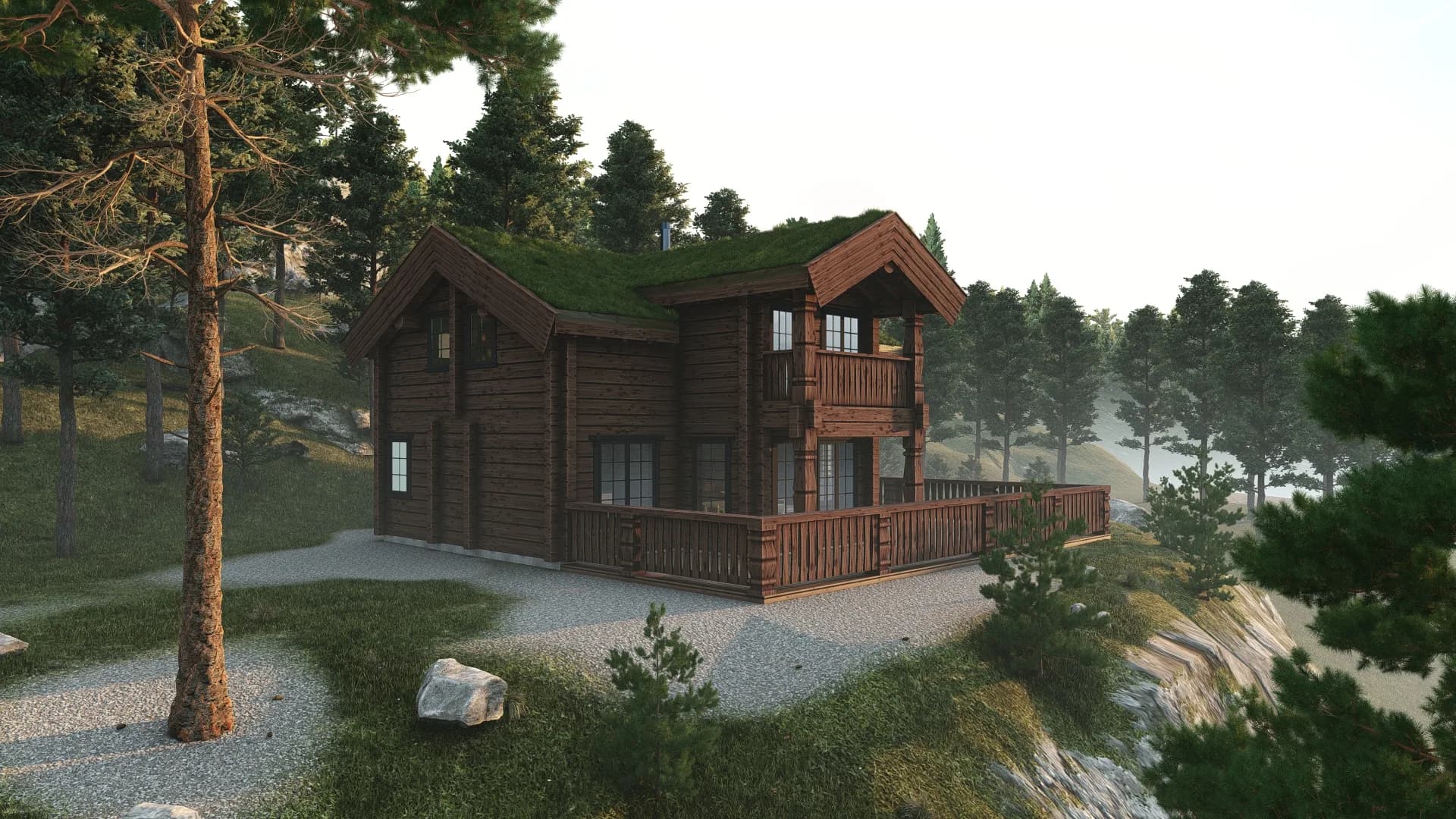 Husmodell Vemdalen vy från sidan