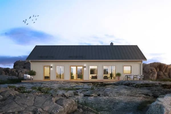 Fritidshus Trahus Byggsats Hus Virke Tra Burvik 120 Sommarstuga Byggsats Hus fran Jorntrahus webb ver2