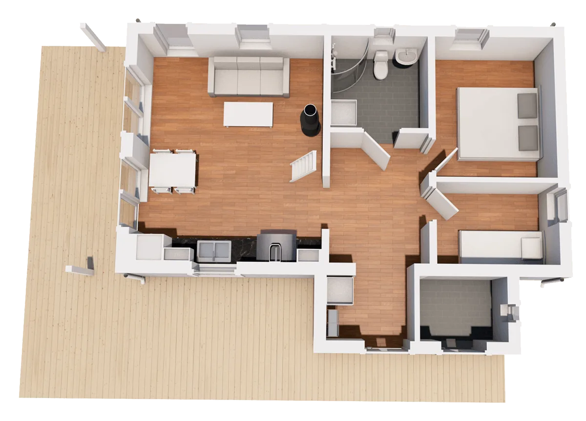 Klöverfors 73 loft planritning 1