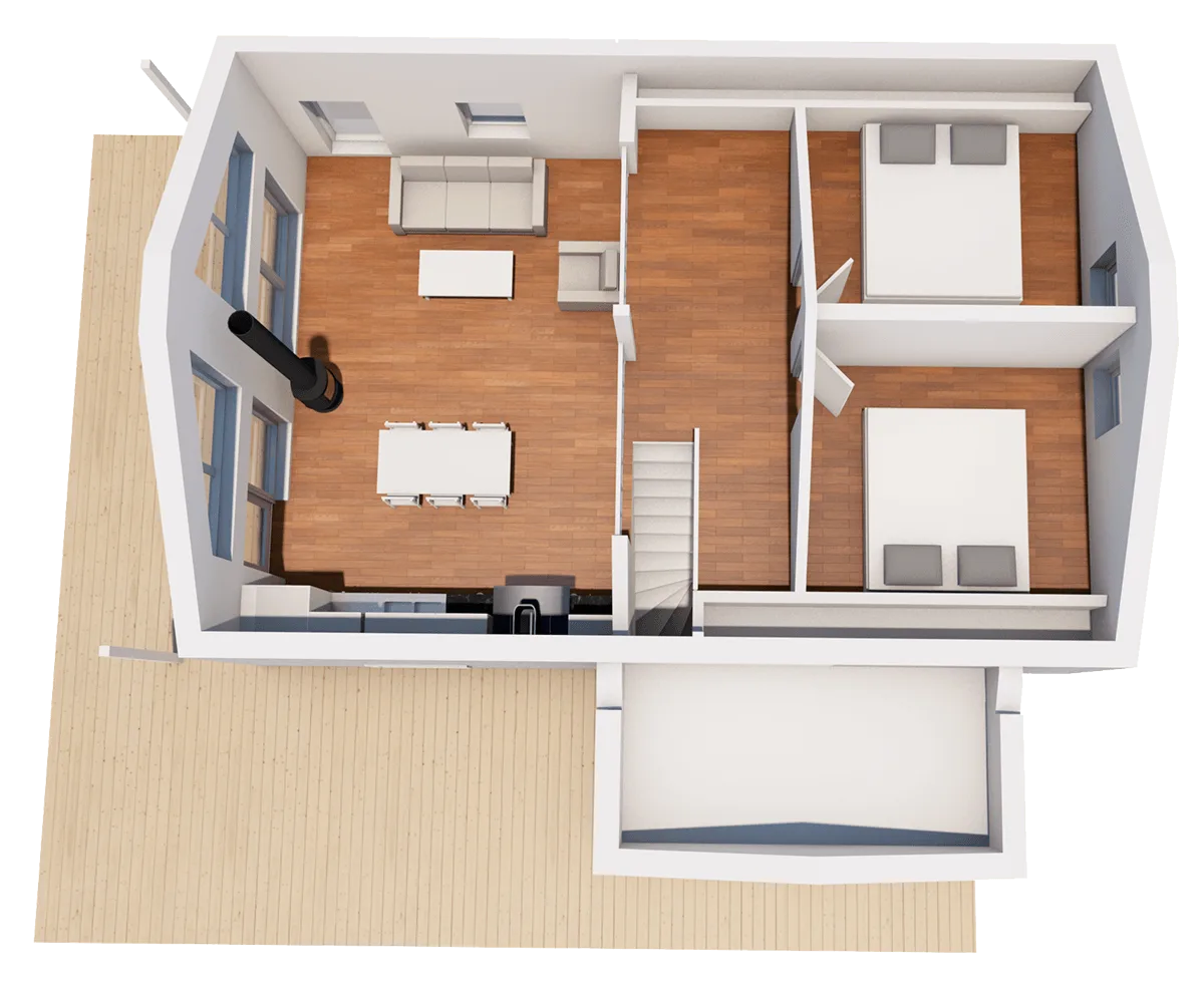 Klöverfors 89 loft planritning 2