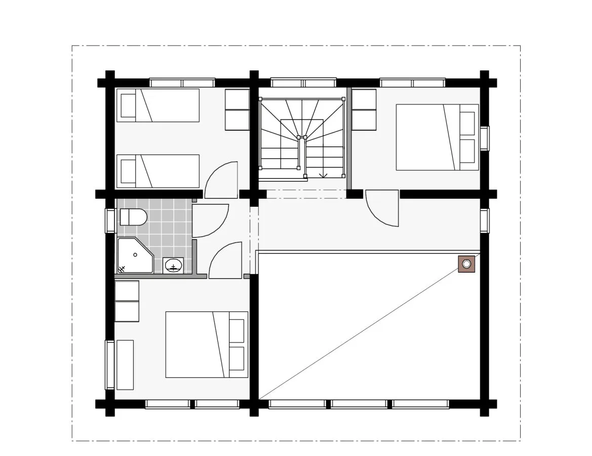 Chamonix B - Chalet planritning 3