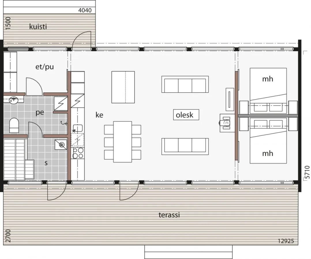 Glass House 80 - Fritidshus planritning 1