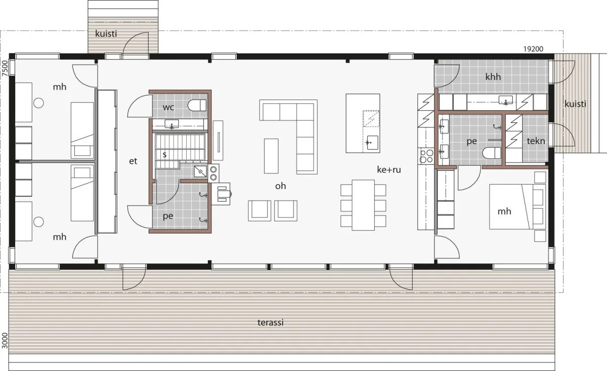 Glass House Villa 150 planritning 1