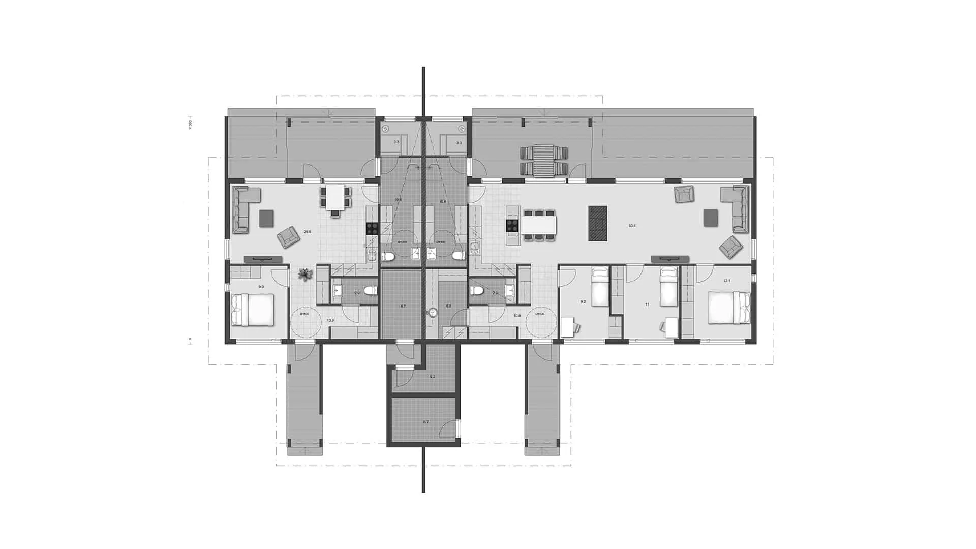 Parhus Mustola 238 planritning