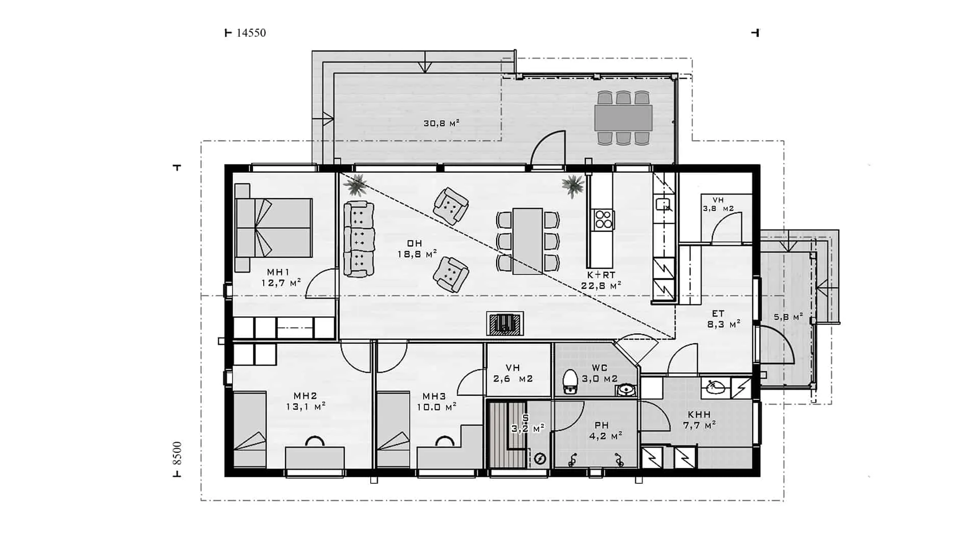 Timmerhus Alava 123 planritning
