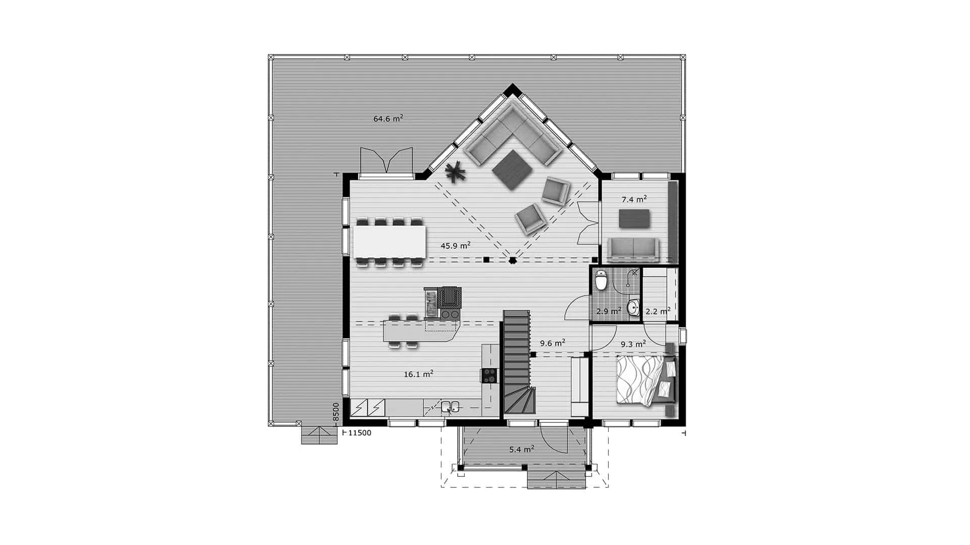 Timmerhus Anttila 249 planritning
