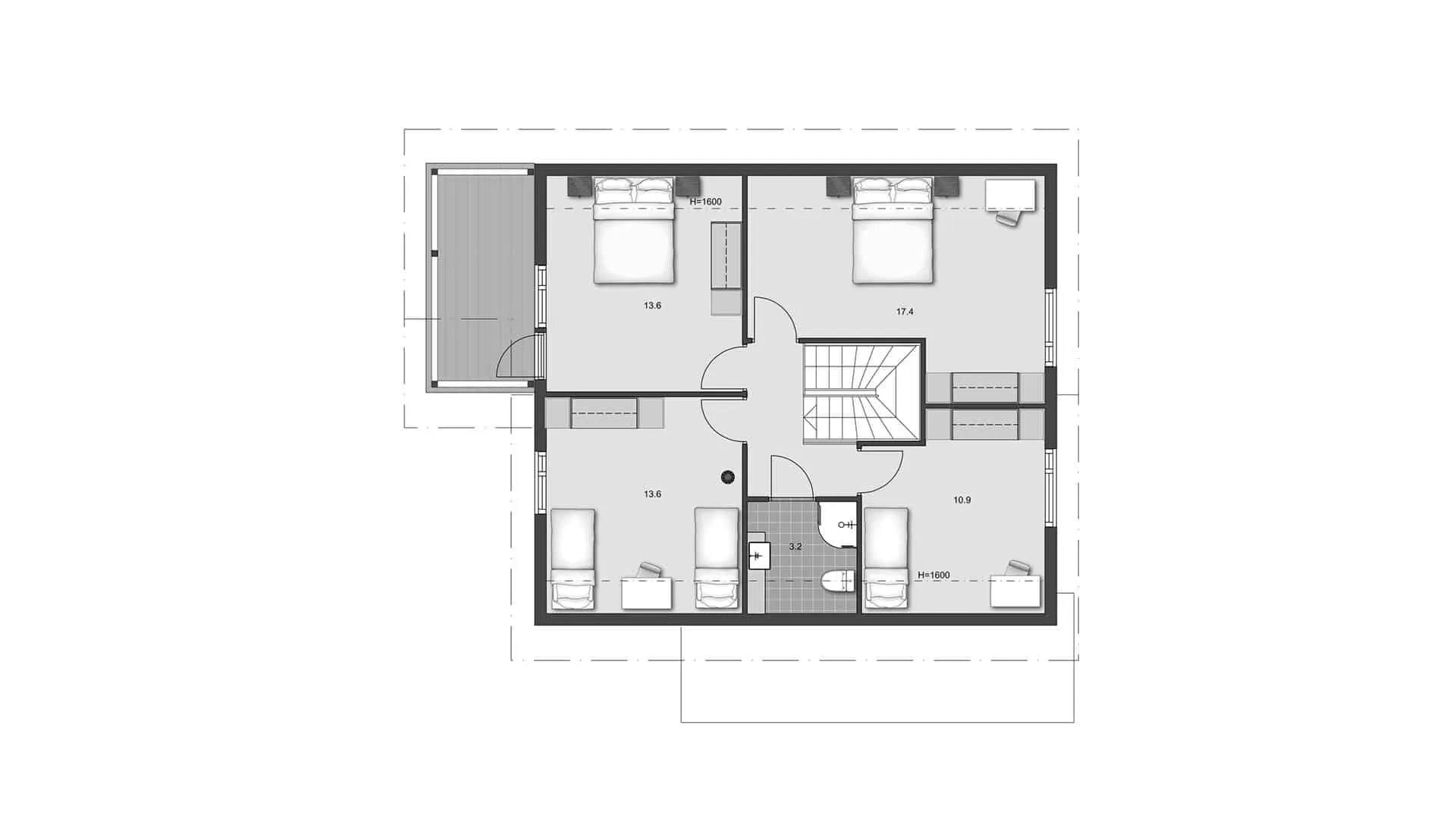 Timmerhus Harjula 168 planritning