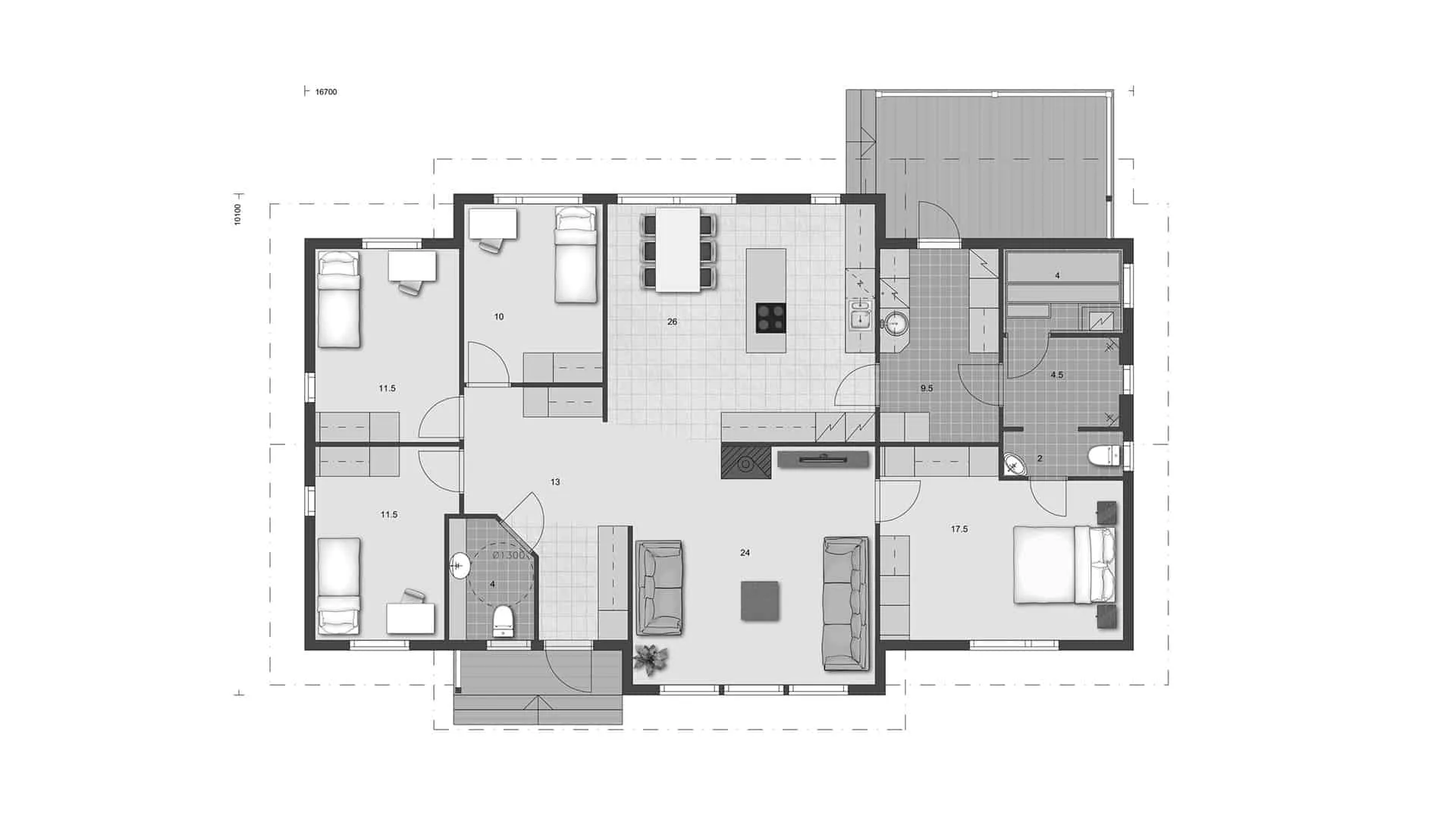 Timmerhus Heimola 151 planritning