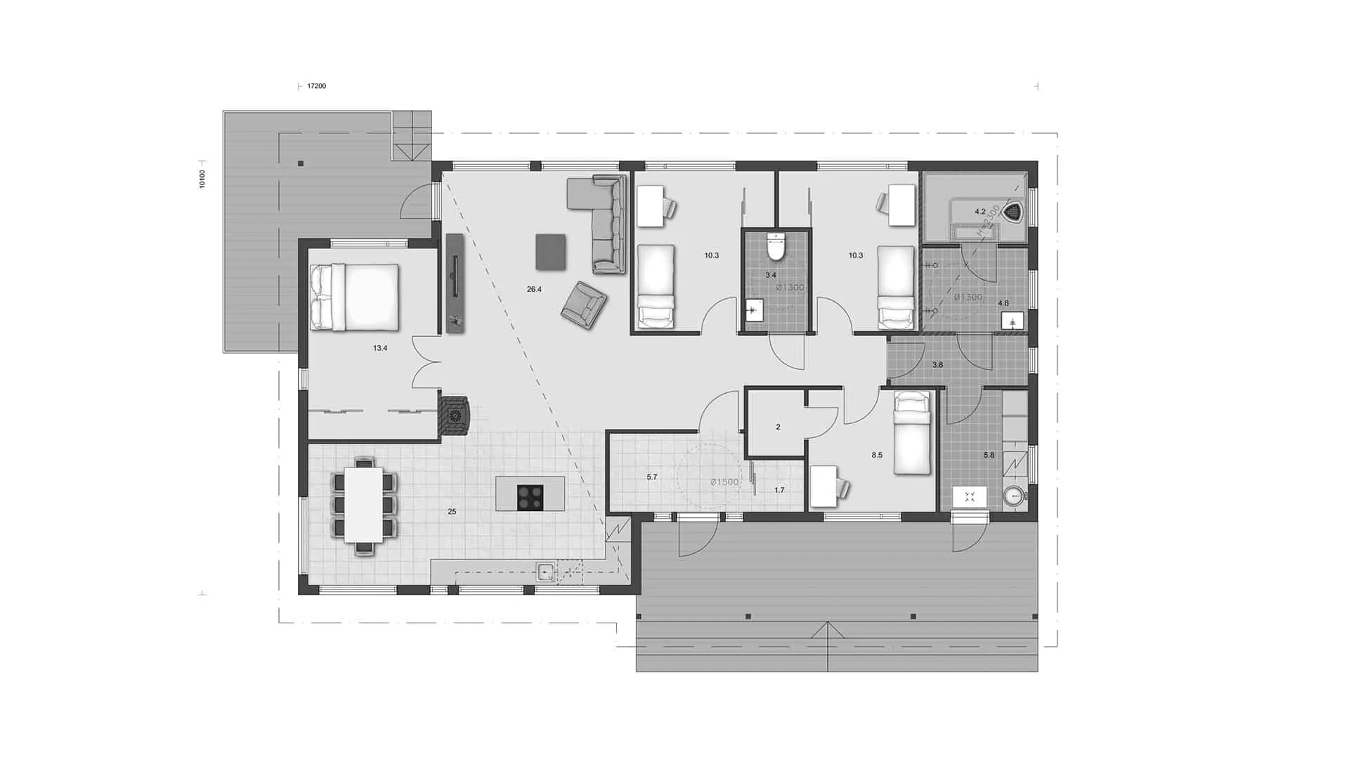 Timmerhus Heiskala 153 planritning