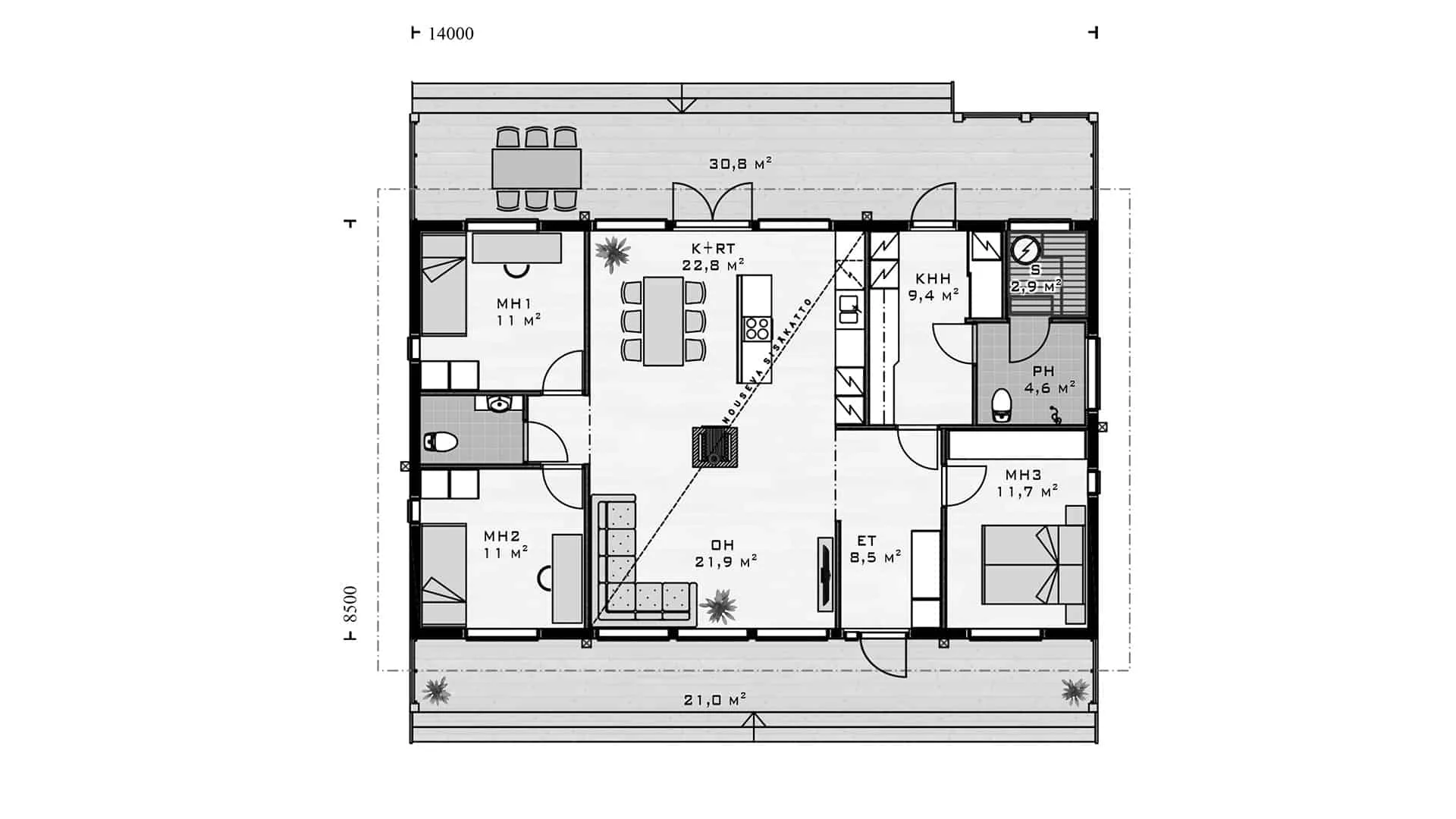 Timmerhus Helmi 119 planritning