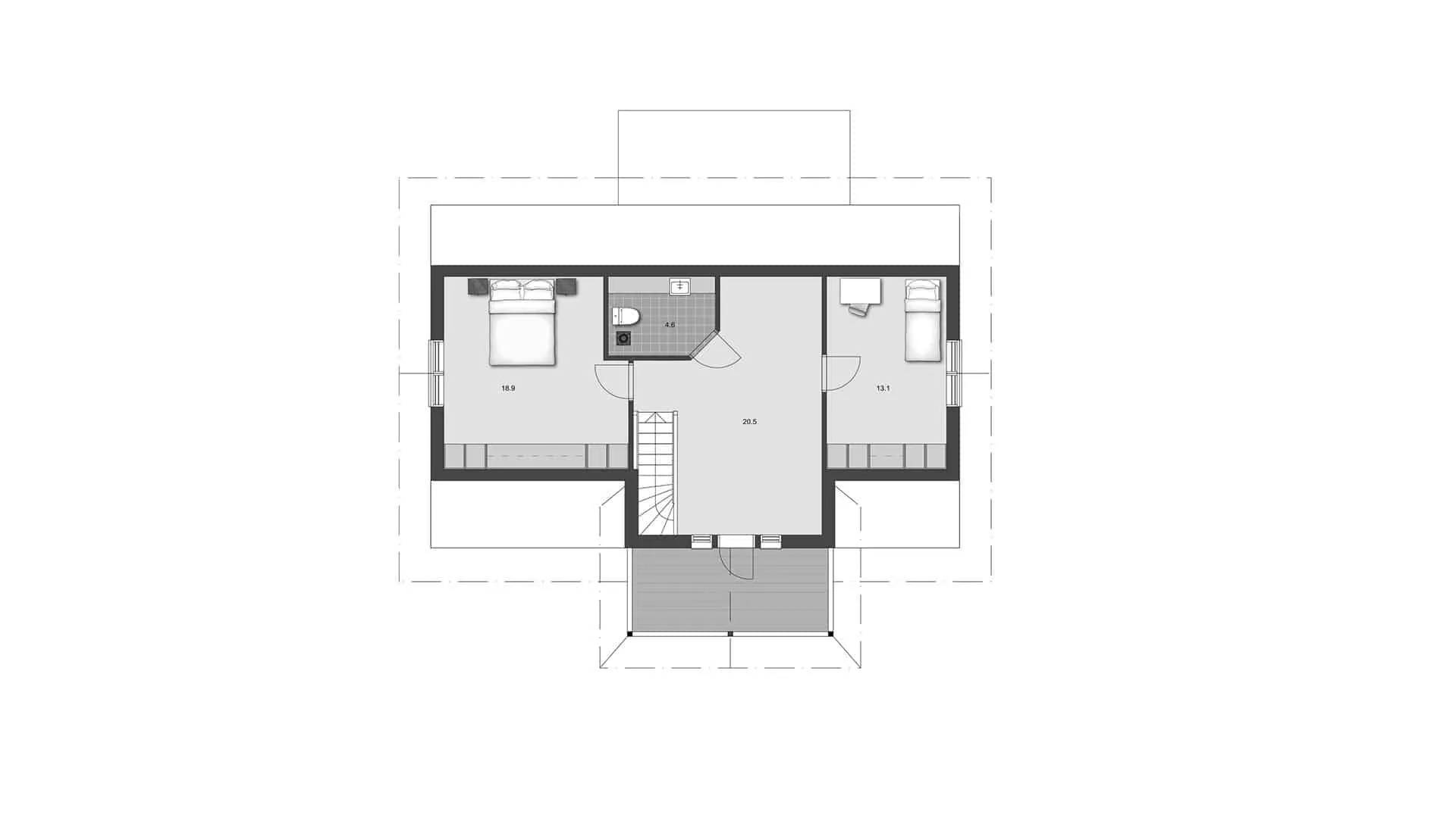Timmerhus Huhtala 184 planritning