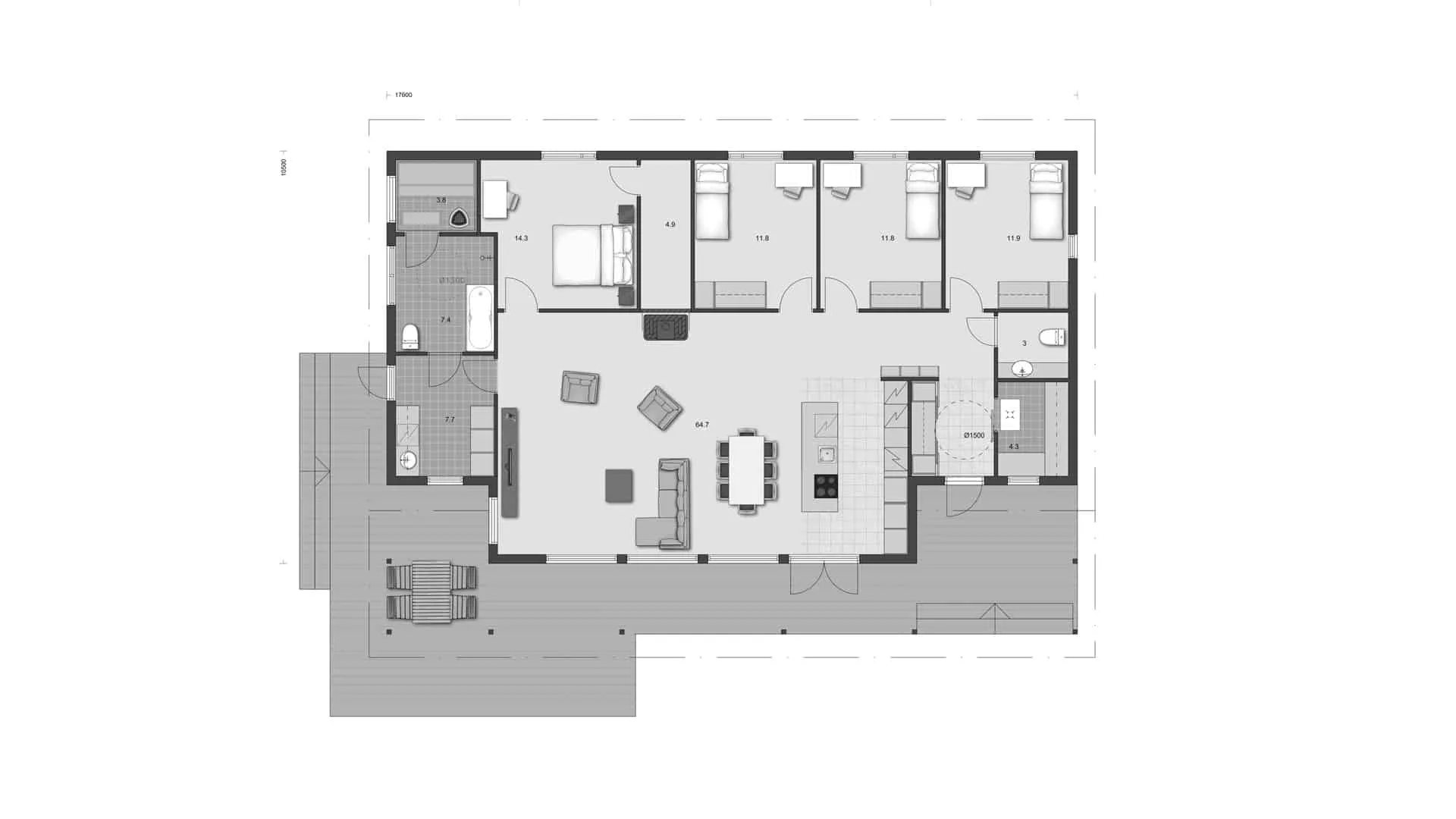 Timmerhus Juhola 172 planritning