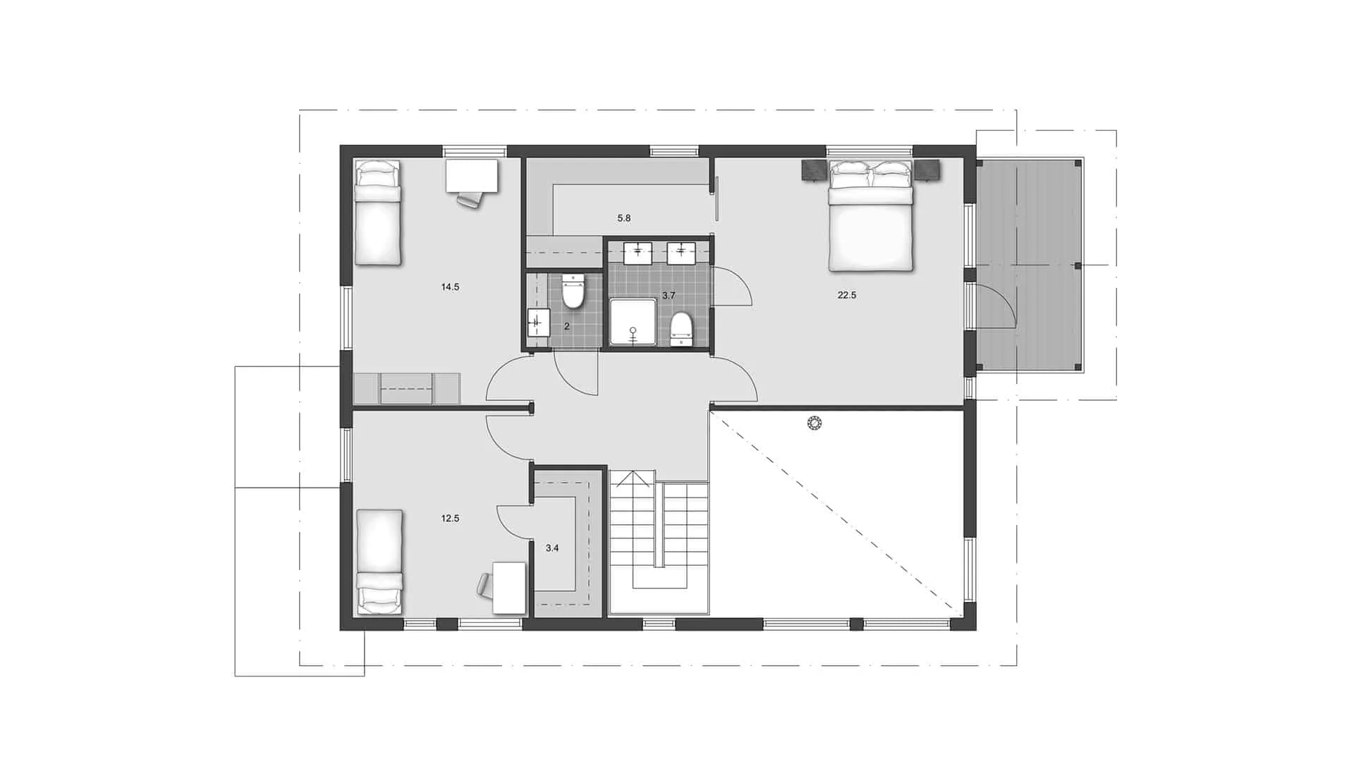 Timmerhus Kotikontu 189 planritning