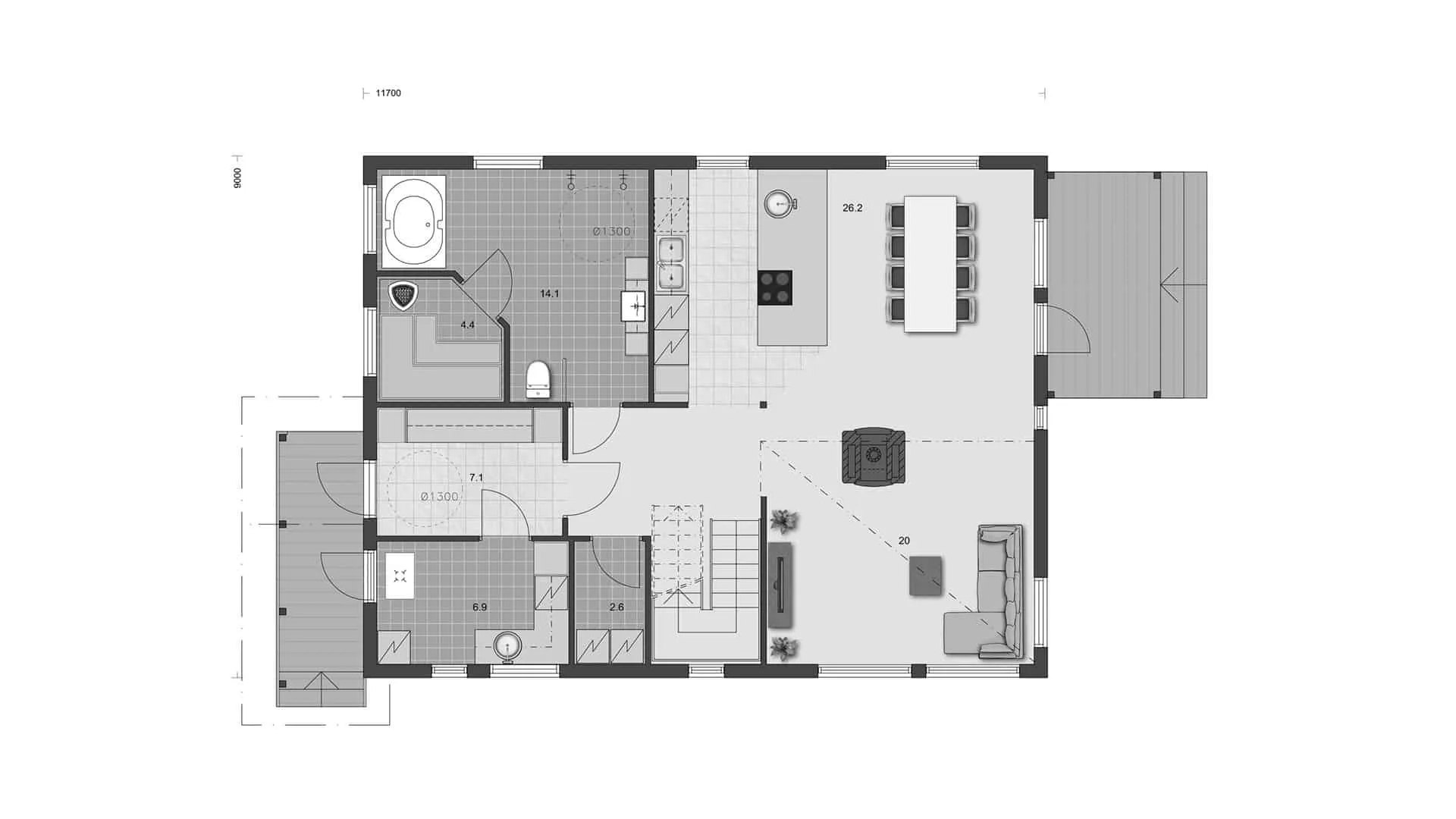 Timmerhus Kotikontu 189 planritning
