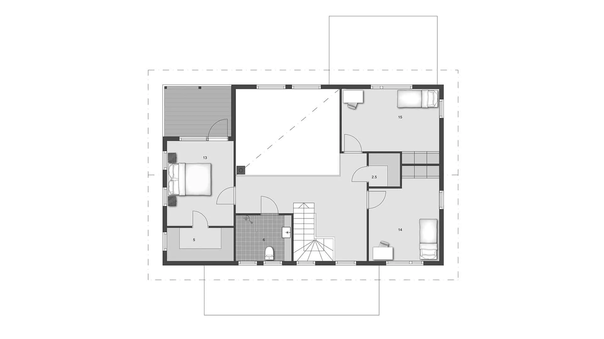 Timmerhus Kotila 194 planritning