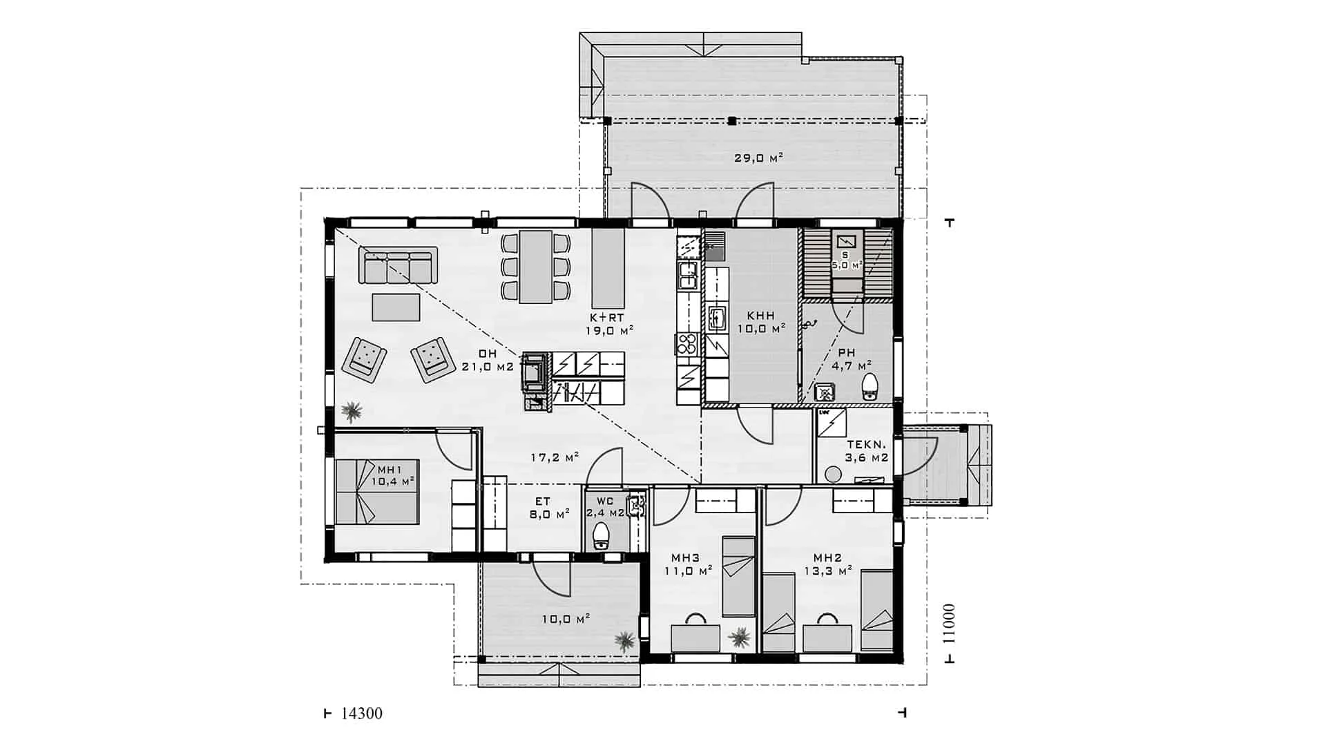 Timmerhus Lehto 138 planritning