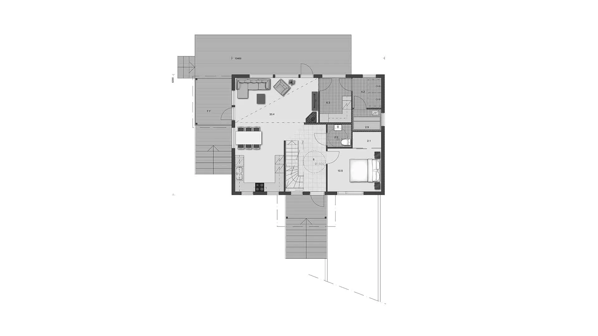 Timmerhus Louhela 147 planritning