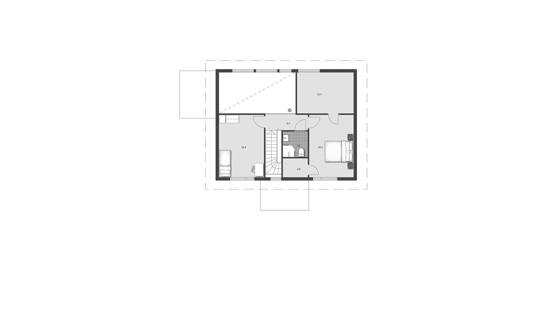 Timmerhus Louhela 147 planritning