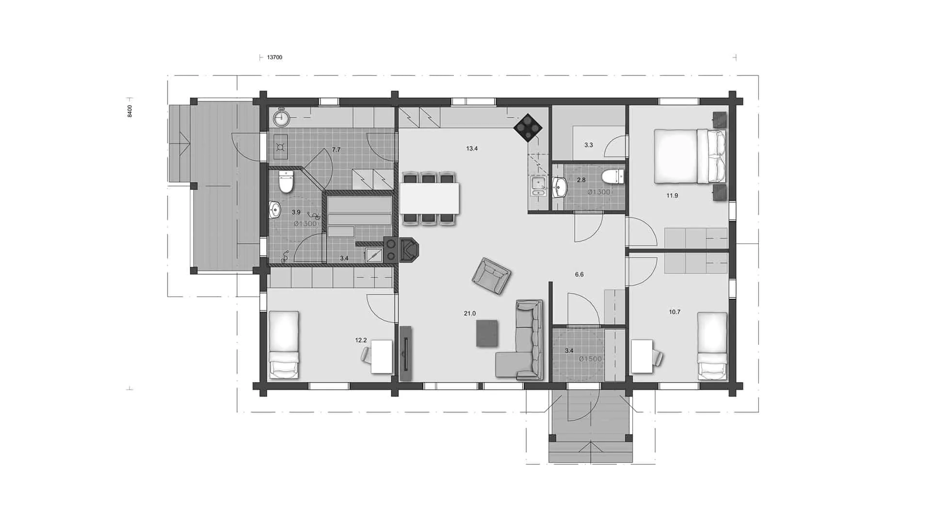 Timmerhus Mäntylä 115 planritning