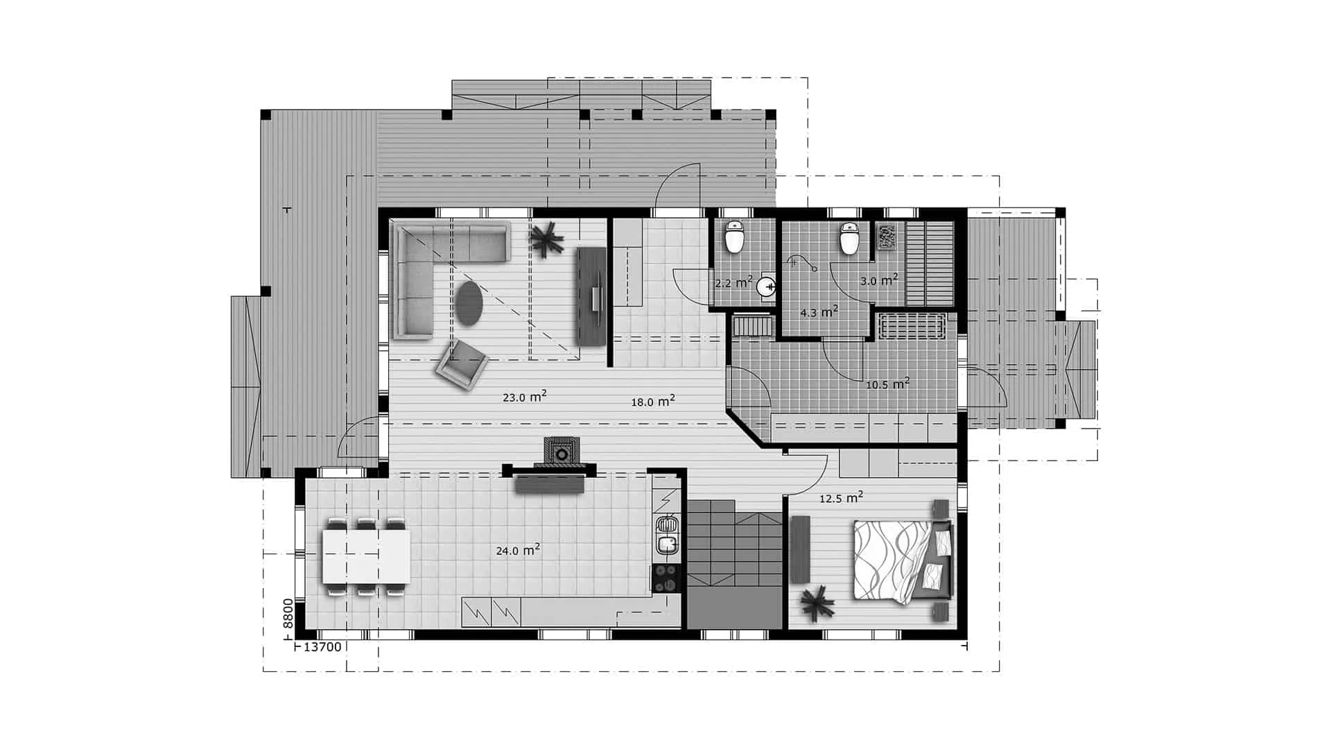 Timmerhus Riekamo 176 planritning