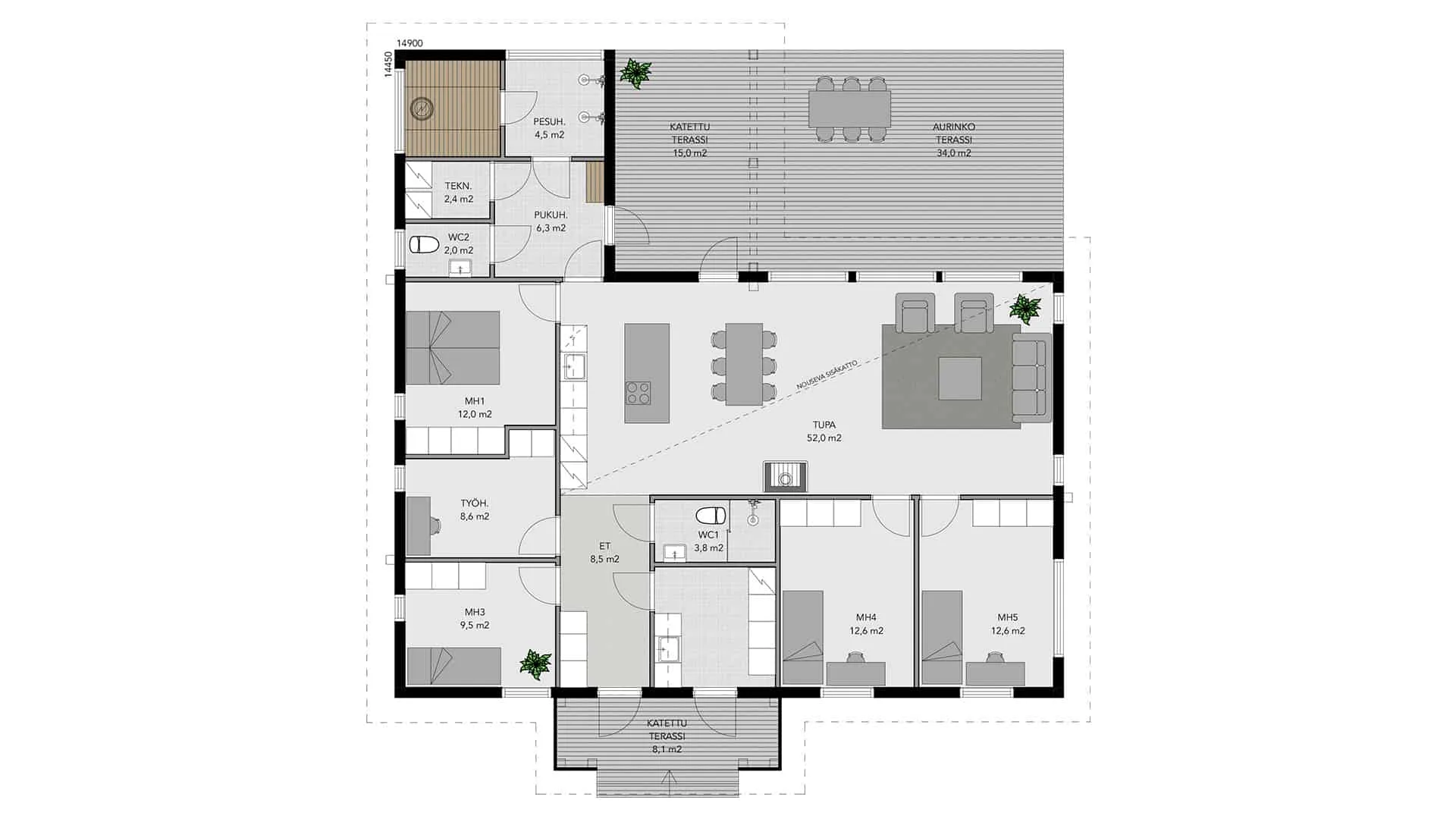 Timmerhus Rusko 166 planritning