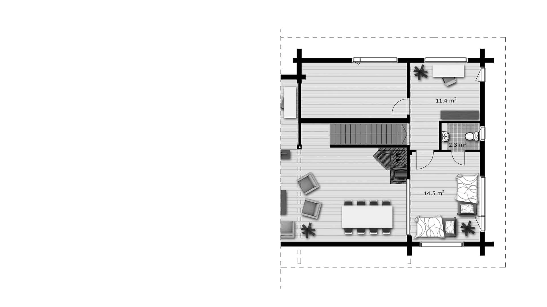 Timmerhus Saapunki 173 planritning