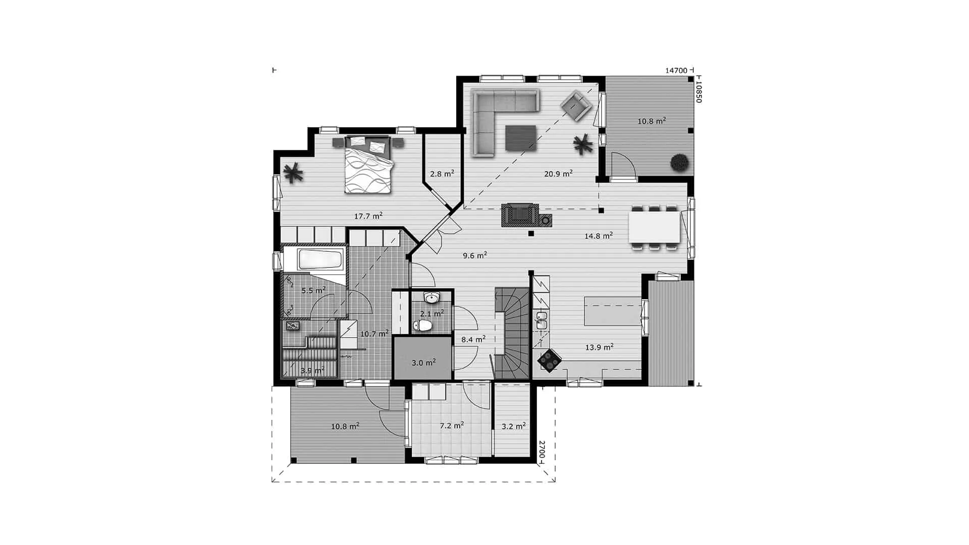Timmerhus Saloniemi 226 planritning