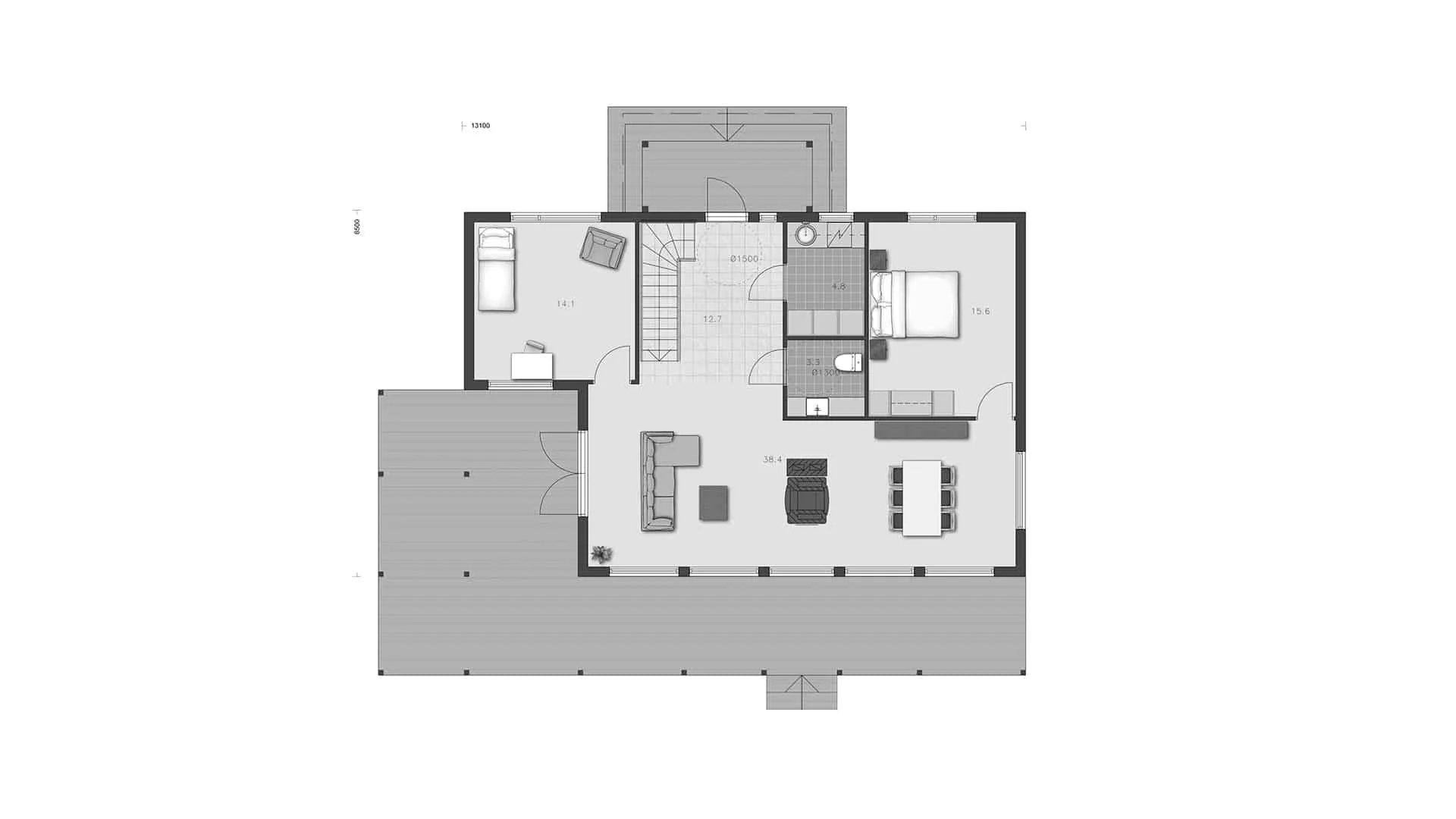 Timmerhus Siirtola 197 planritning