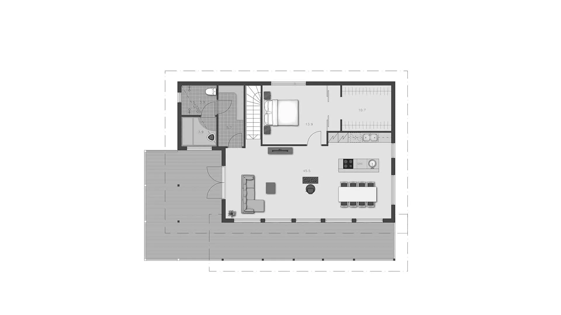 Timmerhus Siirtola 197 planritning