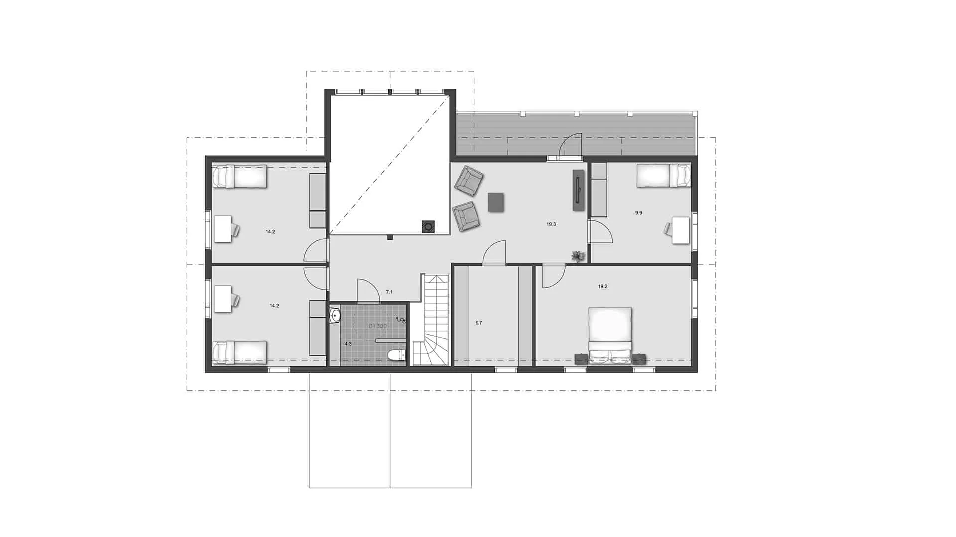 Timmerhus Toivola 270 planritning