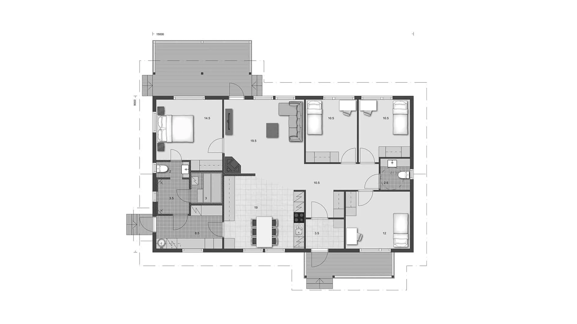 Timmerhus Valkama 135 planritning